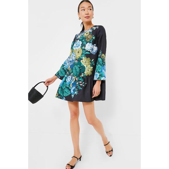 TUCKERNUCK Black Verdant Floral Pierce Dress Size XXS NWT - Picture 6 of 6